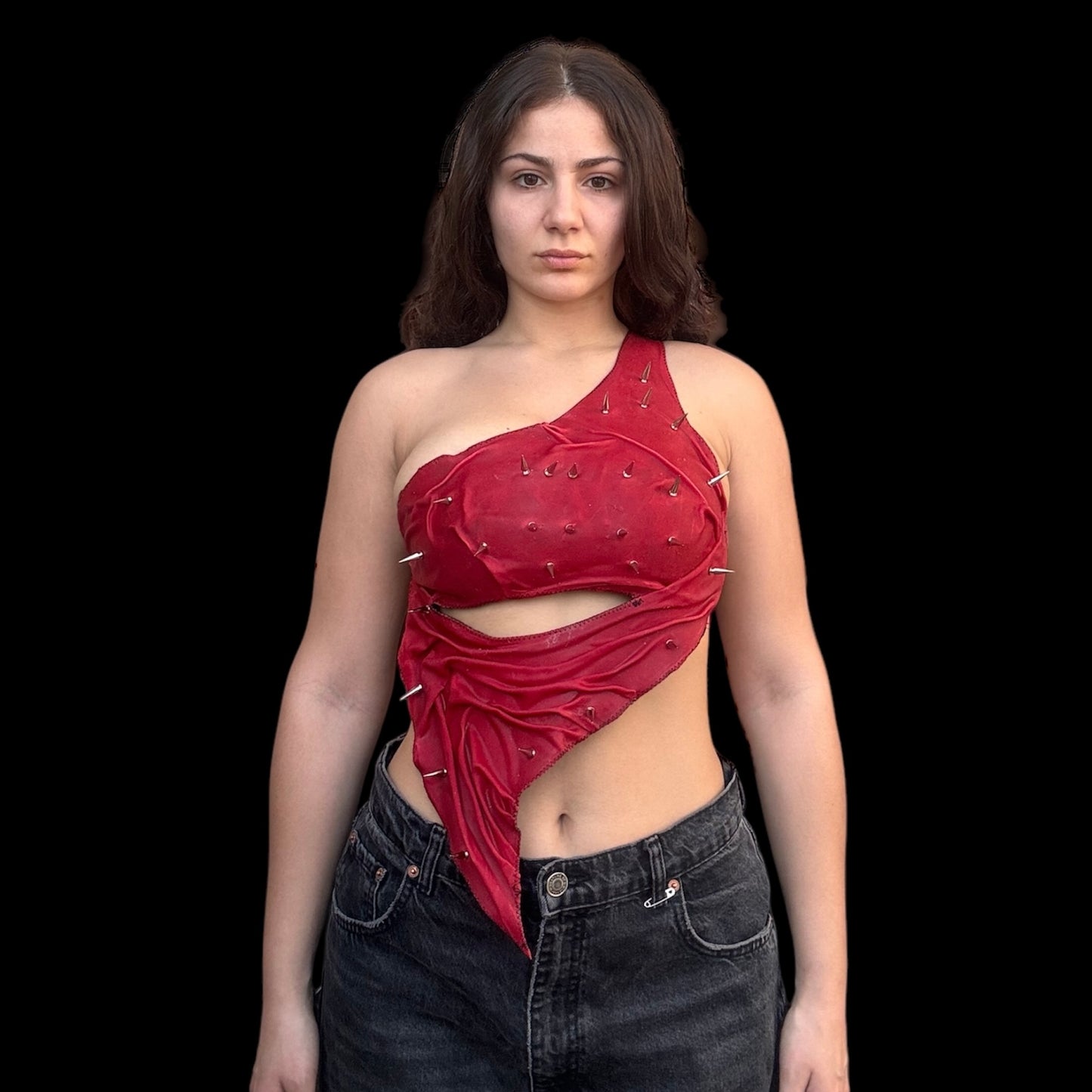 6pikes Red one shoulder