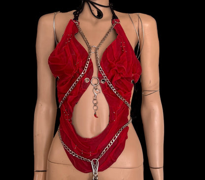 Red Chili charm V-neck